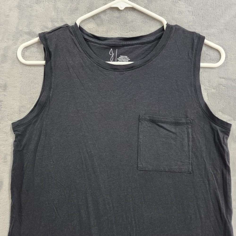 Joie Tank Womens XS Black Sleeveless Jersey Pocket Crew Neck Basic Casual Muscle - Picture 2 of 9